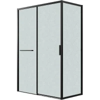 Душевой уголок Grossman Style 100х70 120.K33.05.1070.21.02 профиль Черный матовый стекло шиншилла