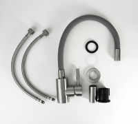 Смеситель для кухни ESKO Snake K44 G Нержавеющая сталь Серый нержавеющая сталь