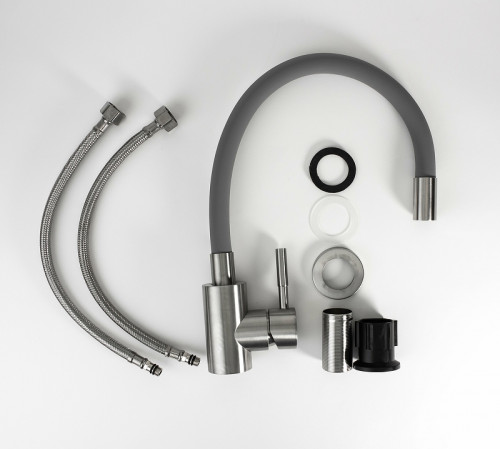 Смеситель для кухни ESKO Snake K44 G Нержавеющая сталь Серый нержавеющая сталь