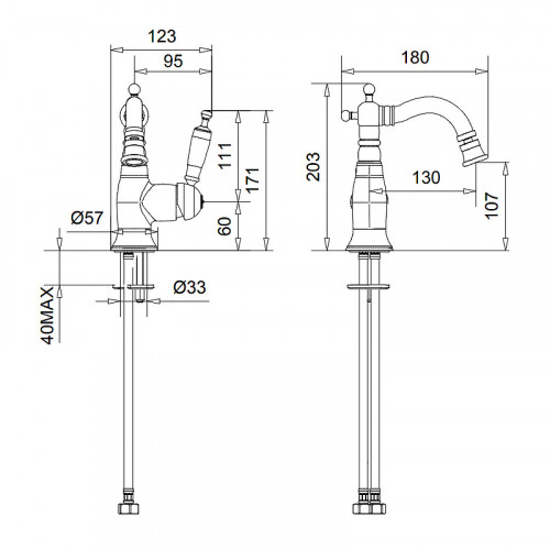 Смеситель для биде Migliore Oxford 19082 Бронза латунь