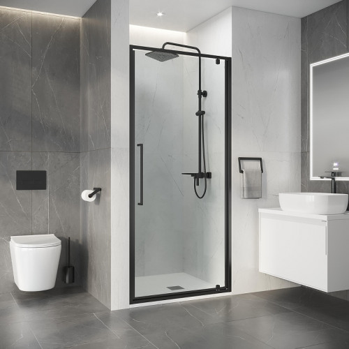 Душевая дверь Niagara Nova 80 NG-35-8AGR профиль Графит матовый стекло прозрачное