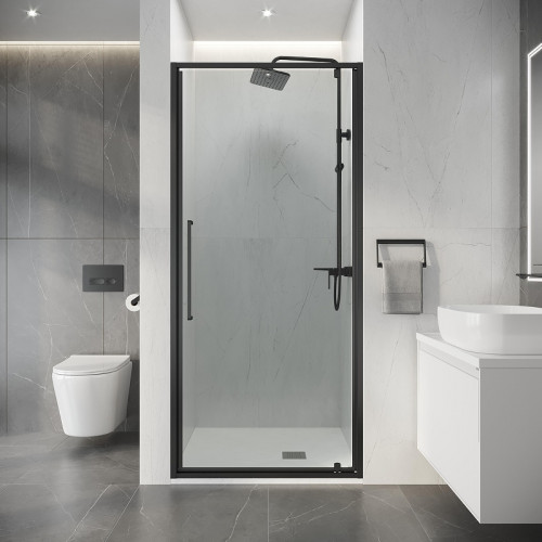 Душевая дверь Niagara Nova 80 NG-35-8AGR профиль Графит матовый стекло прозрачное