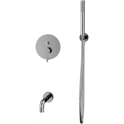 Смеситель для ванны Whitecross Y chrome YSET06CR Хром латунь встраиваемый