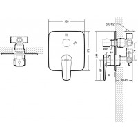 Смеситель для душа Bravat Source PB8173218CP-2-ENG Хром латунь