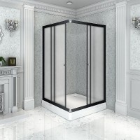 Душевой уголок Radomir Дрим 100x90 R 1-03-6-2-0-1211 профиль Черный стекло матовое
