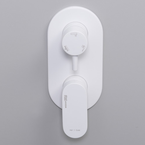 Смеситель для душа WasserKRAFT Mindel 8571 Белый матовый латунь встраиваемый