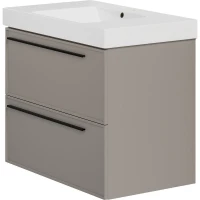 Тумба под раковину La Fenice Elba Twin 80 FNC-01-ELB-C-80-2 подвесная. Бежевая матовая