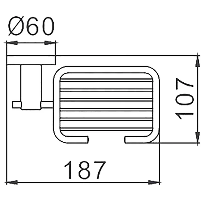 Мыльница Frap F302 F30202-1 Черная матовая