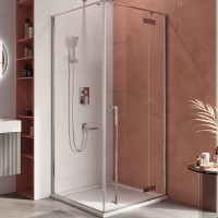 Душевой уголок Cezares Liner 90x90 R LINER-A-1-90-C-Cr-R профиль Хром стекло прозрачное