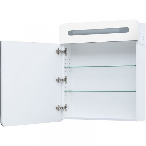 Зеркальный шкаф Aquanet Лукка 70 178955 с подсветкой Белый глянцевый МДФ / ЛДСП, стекло