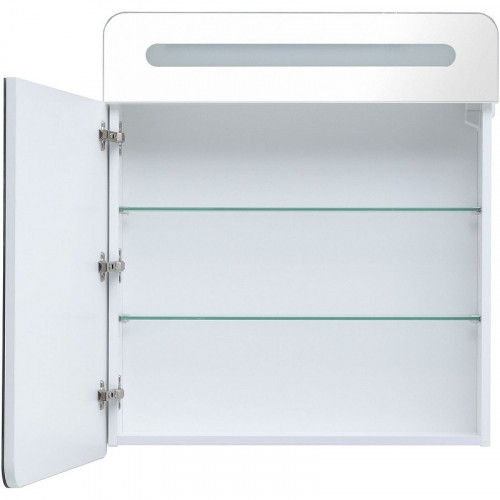 Зеркальный шкаф Aquanet Лукка 70 178955 с подсветкой Белый глянцевый МДФ / ЛДСП, стекло