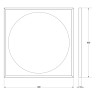 Зеркало Defesto Eclipce 80х80 DF 2238R с подсветкой 18W-3000К/в багетной раме/ИК - выключатель/Теплый белый свет/Белая рама