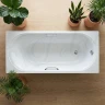 Ванна из искусственного камня Delice Dolce 170х70 DLR330058R-G цвет Белый глянцевый с ручками Хром