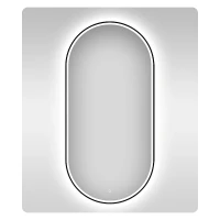 Зеркало Wellsee 7 Rays' Spectrum 45 172201970-172201980 с подсветкой цвет Черный матовый с сенсорным выключателем