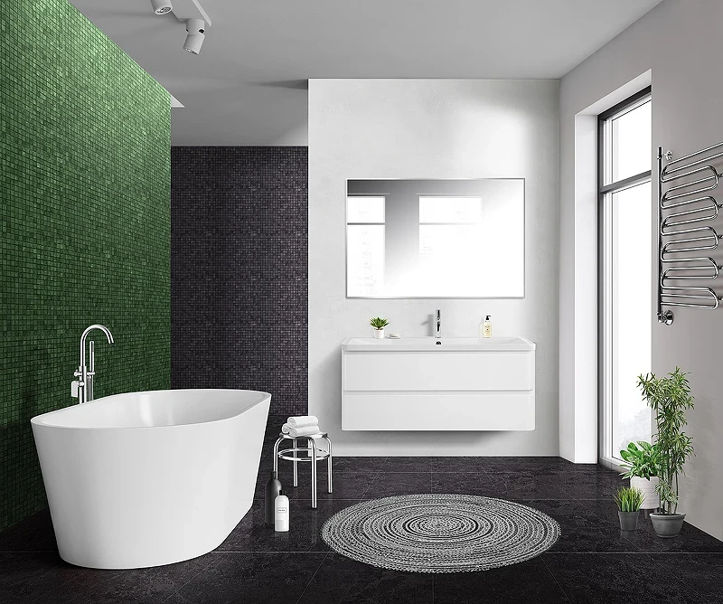 Тумба под раковину BelBagno 120 ALBANO-1200-2C-SO-BL подвесная Bianco Lucido МДФ / ЛДСП