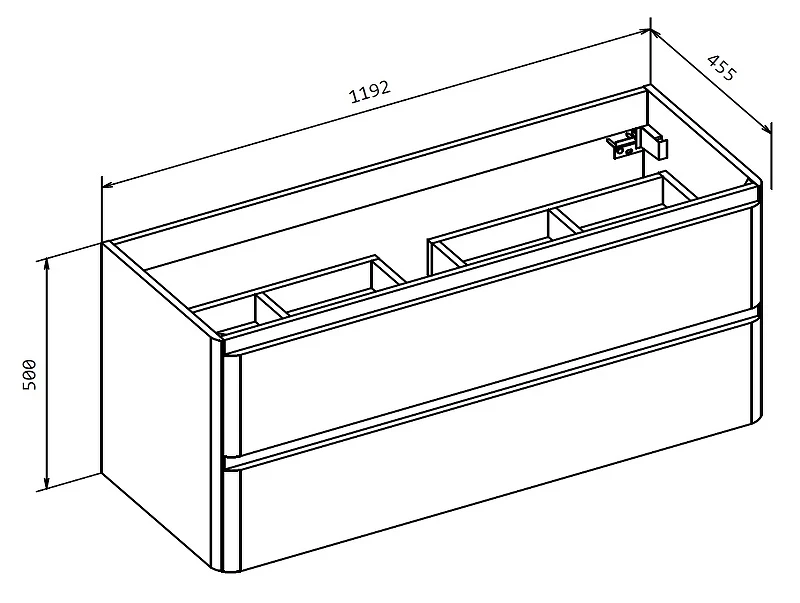 Тумба под раковину BelBagno 120 ALBANO-1200-2C-SO-BL подвесная Bianco Lucido МДФ / ЛДСП