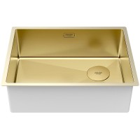 Кухонная мойка Paulmark Next-Skew 58 Uni PM885844-LG Светлое золото нержавеющая сталь встраиваемый