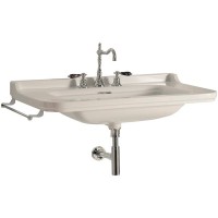 Раковина Kerasan Waldorf 120 4144K1bi/cr*3 Белая фарфор подвесная, полувстраиваемая