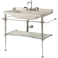 Раковина Kerasan Waldorf 120 4144K1bi/cr*3 Белая фарфор подвесная, полувстраиваемая