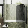Шторка для ванны Maybah Glass MGV-653-6 705х1400 поворотная на петлях Черный стекло графитовое матовое
