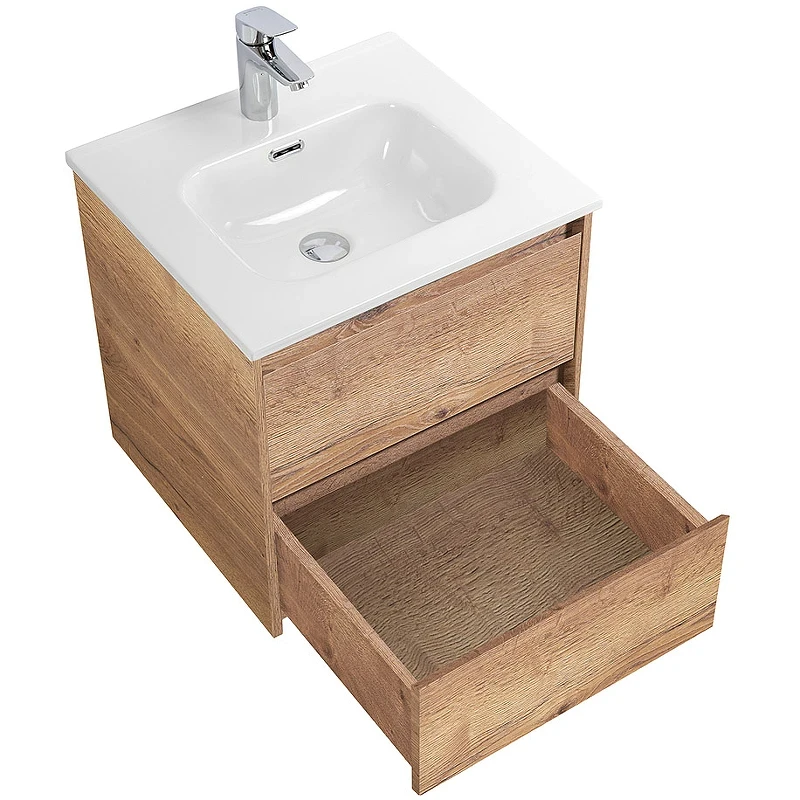 Тумба под раковину BelBagno Kraft 50 KRAFT-500-2C-SO-RT подвесная Rovere Tabacco МДФ / ЛДСП
