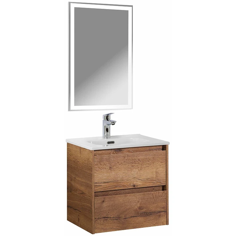 Тумба под раковину BelBagno Kraft 50 KRAFT-500-2C-SO-RT подвесная Rovere Tabacco МДФ / ЛДСП