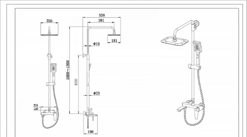 Душевая система Bravat Arden F6351385CP-A1-RUS Хром