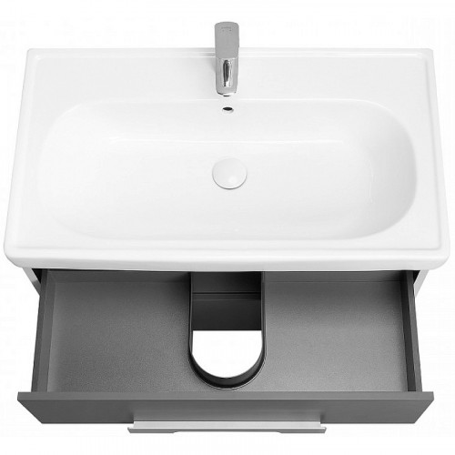 Тумба под раковину Aquaton Ар-Деко 85 1A280401DD8D0 подвесная Серый кобальт МДФ / ЛДСП