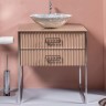 Тумба под раковину Boheme Armadi Art Monaco 80 867-080-CPCR Капучино глянец  Хром МДФ / ЛДСП