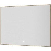 Зеркало Boheme Modern 100x70 543-100-G с подсветкой Золото с сенсорным выключателем и подогревом стекло