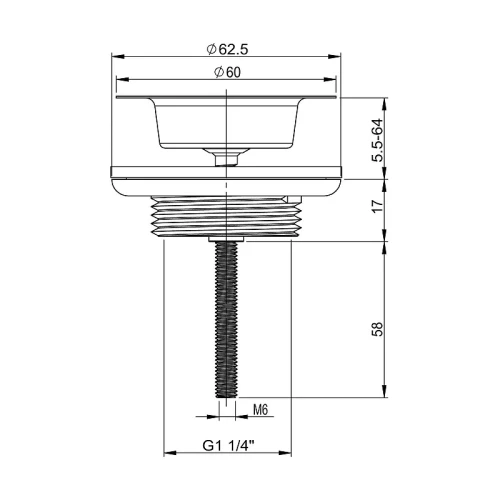 Выпуск для раковины Wellsee Drainage System 182145000 цвет Хром