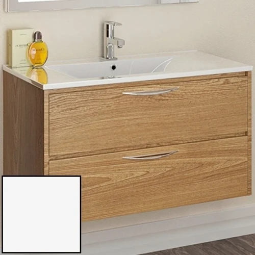 Тумба с раковиной SanVit Мэри-2 90 R kmery902 в цвете Ral подвесная Белый глянец МДФ / ЛДСП
