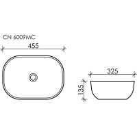 Раковина-чаша Ceramicanova Element 45 CN6009MC Капучино матовый фарфор накладная