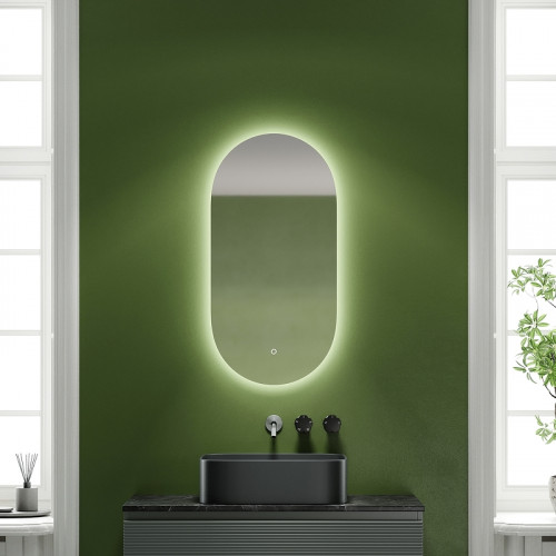 Зеркало Sancos Oval 45 OV45C с подсветкой с сенсорным выключателем и диммером стекло