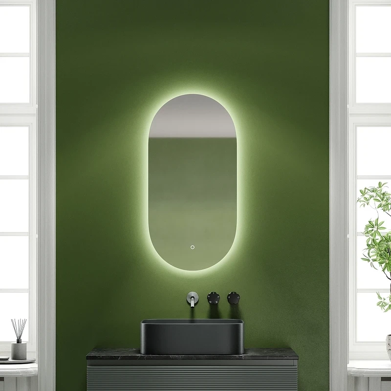 Зеркало Sancos Oval 45 OV45C с подсветкой с сенсорным выключателем и диммером стекло
