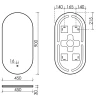 Зеркало Sancos Oval 45 OV45C с подсветкой с сенсорным выключателем и диммером стекло