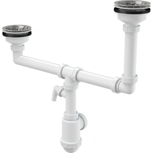 Сифон для кухонной мойки Alcaplast A454P Белый