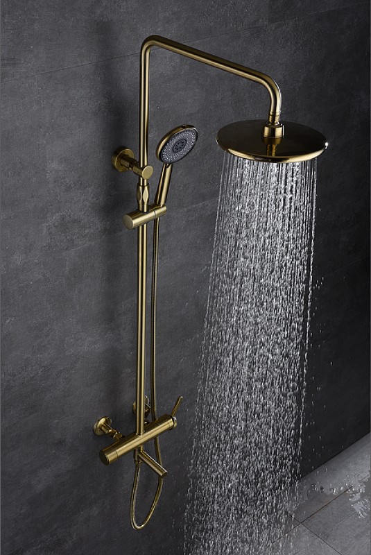 Душевая система Bronze de Luxe Avantgarde 2039GB Бронзовая латунь на стену