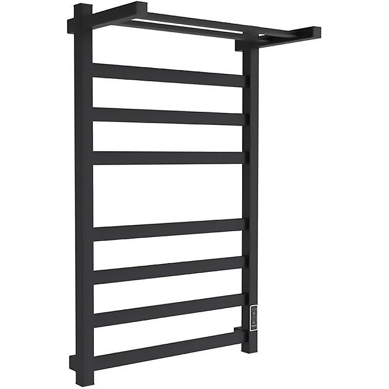 Электрический полотенцесушитель Melodia della vita Moderno Shelf Ferrum 50х80 П8 MTRMSF5080bk с полкой Черный