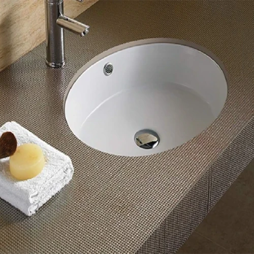 Раковина CeramaLux 42 540P Белая фаянс встраиваемый