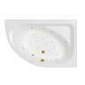 Акриловая ванна Whitecross Aquarella 170x110 R 0109.170110.100.RELAX.GL цвет Белый с гидромассажем форсунки Золото