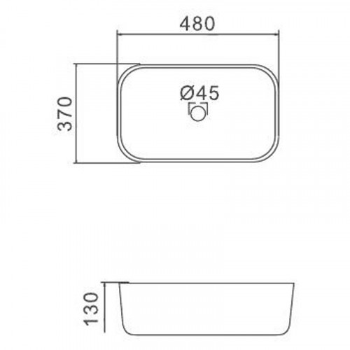 Раковина-чаша Gappo 48 GT403 Белая фарфор накладная