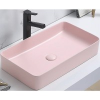 Раковина-чаша CeramaLux 60 78189MP-3 Розовая фаянс накладная