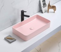 Раковина-чаша CeramaLux 60 78189MP-3 Розовая фаянс накладная