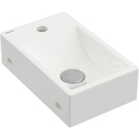 Раковина Berges Small 37 R 182010 Белая глянцевая фарфор подвесная, накладная