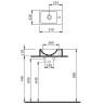 Раковина Berges Small 37 R 182010 Белая глянцевая фарфор подвесная, накладная