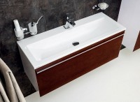 Раковина Ravak Clear 80 XJJ01180000 Белая искусственный камень (литьевой мрамор) полувстраиваемая