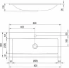 Раковина Ravak Clear 80 XJJ01180000 Белая искусственный камень (литьевой мрамор) полувстраиваемая