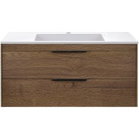 Тумба под раковину Vincea Chiara 2D 100 VMC-2C2100TO подвесная T.Oak МДФ / ЛДСП