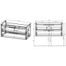 Тумба под раковину Vincea Chiara 2D 100 VMC-2C2100TO подвесная T.Oak МДФ / ЛДСП